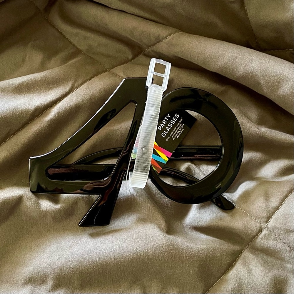 40th Birthday Party Eyeglasses, Plastic, 1 ct